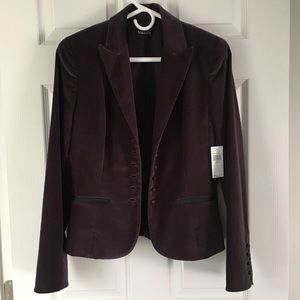 Tahari Velvet Blazer - NWT. Color: Eggplant